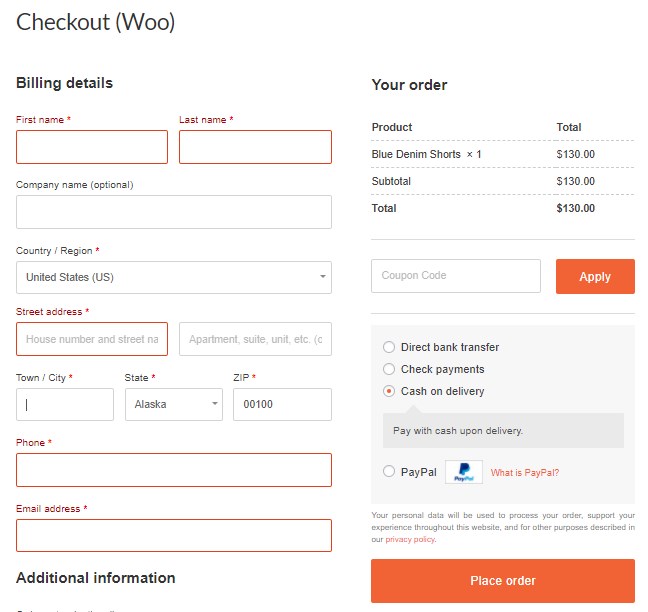 CartFlows checkout page