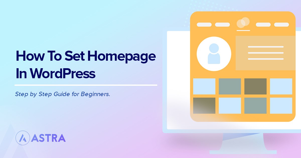 How to set homepage in WordPress