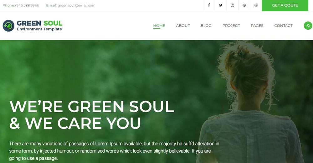 Green Soul WordPress Theme