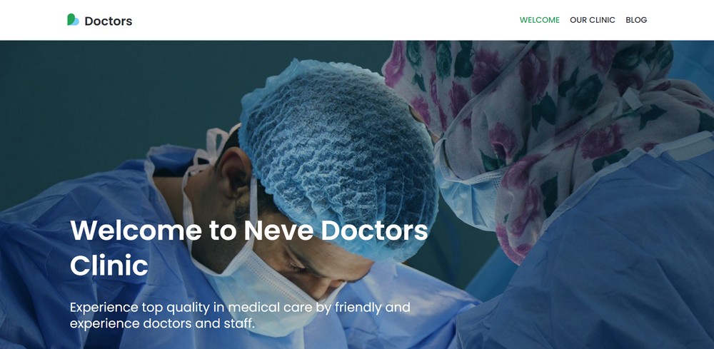 Neve doctor website template