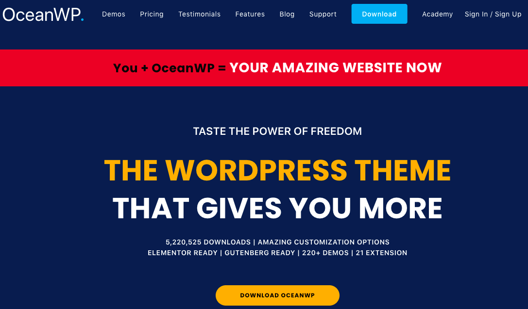 OceanWP Nature WordPress Theme