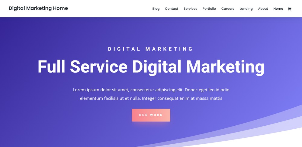 Divi marketing agency website demo