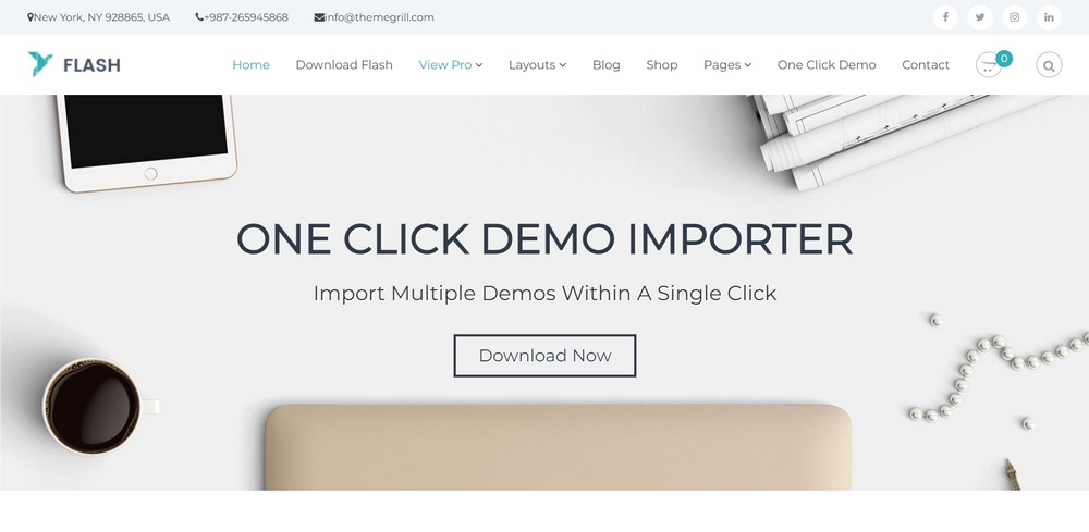 Flash main page demo template