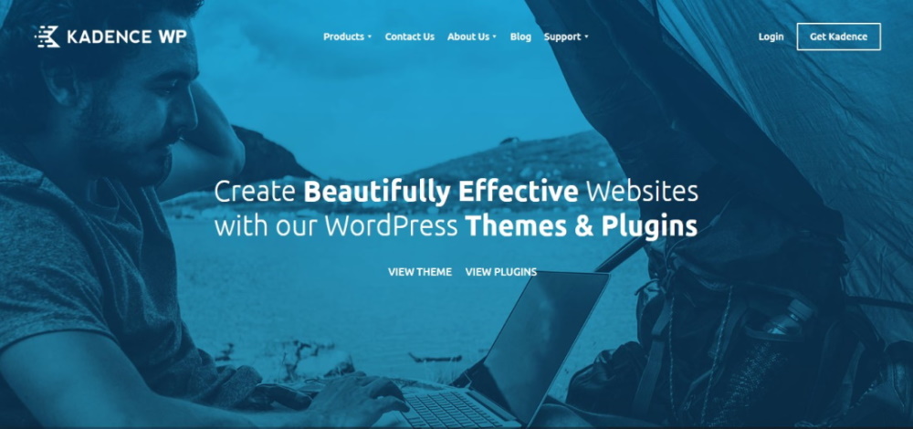 Kadence WP theme official website home page 