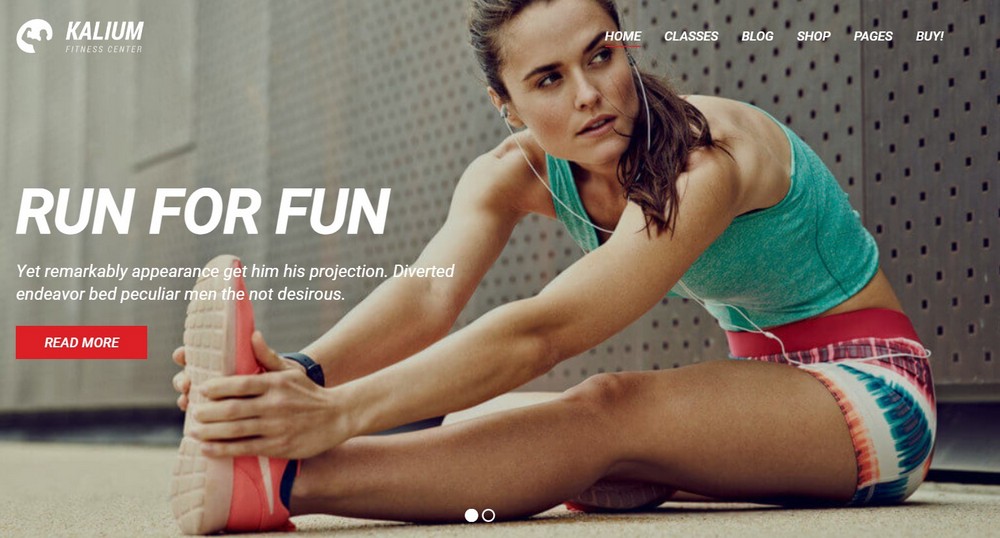 kalium running sport theme