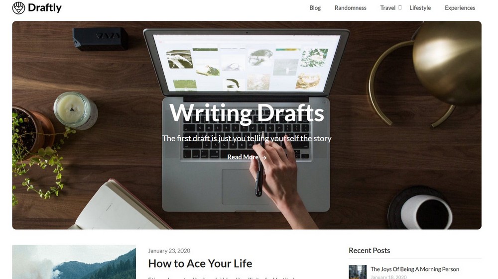 Writers Blogily theme