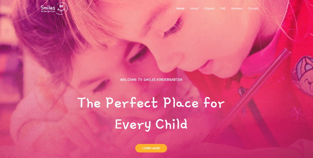 A kindergarten WordPress website template 
