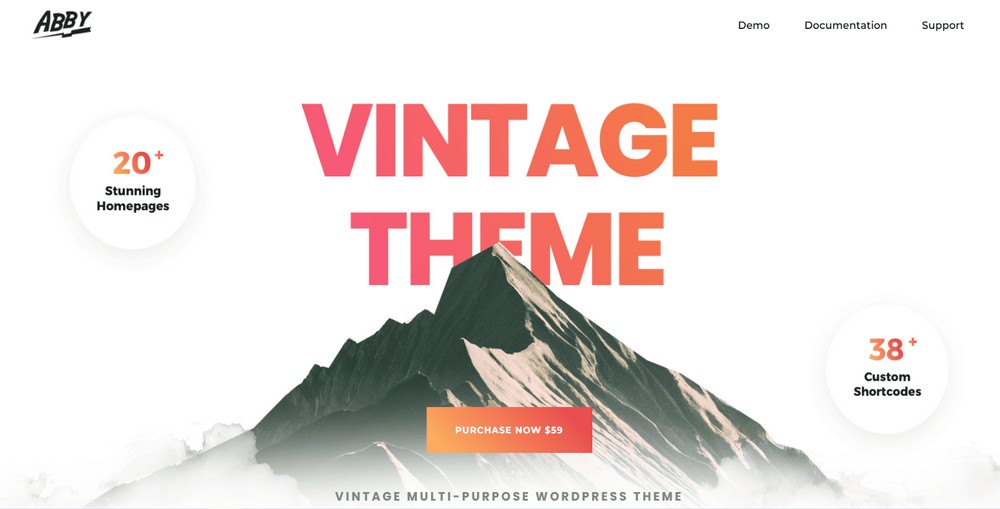 Abby vintage WordPress theme 