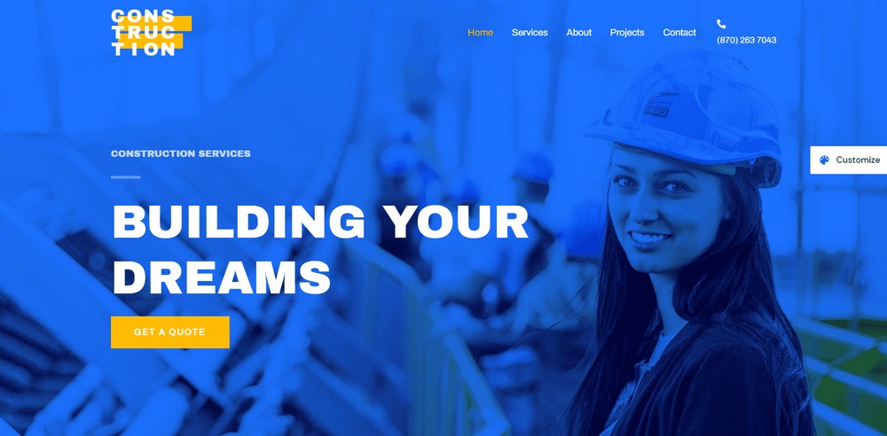 building your dream construction theme