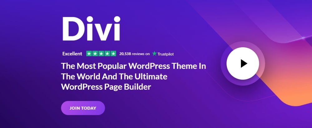 Divi website home page
