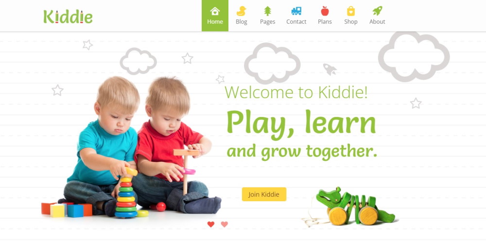 Kiddi WordPress theme for kindergarten live preview
