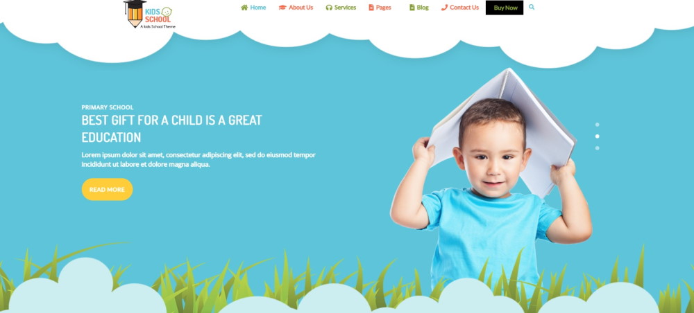 Kindergarten education WordPress theme demo website