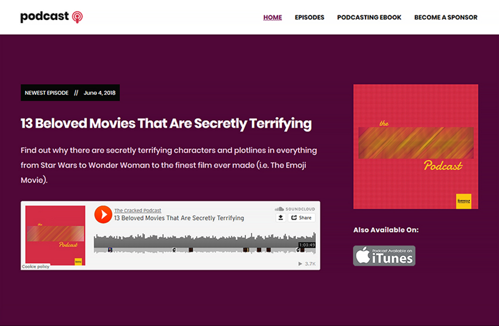 Podcast WordPress theme demo page