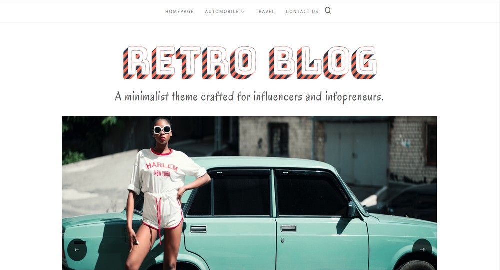 Retro blog WordPress theme