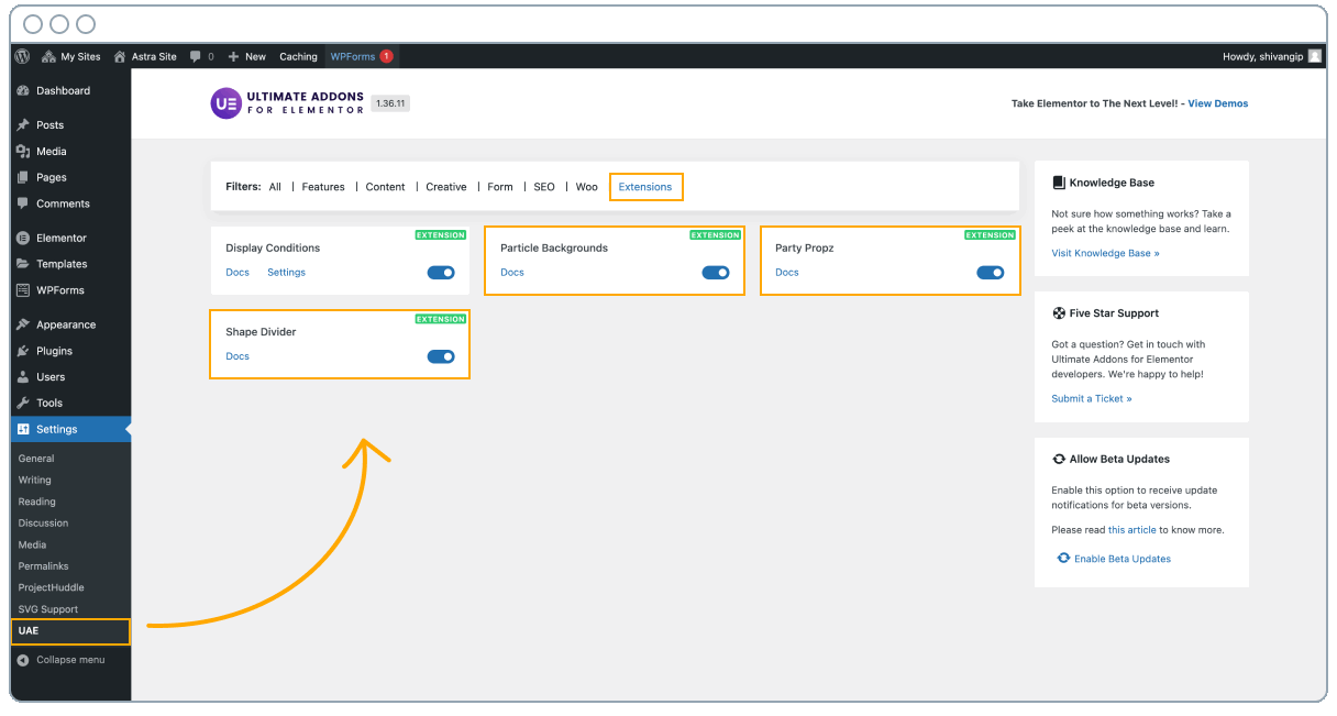 Enable UAE shape divider feature