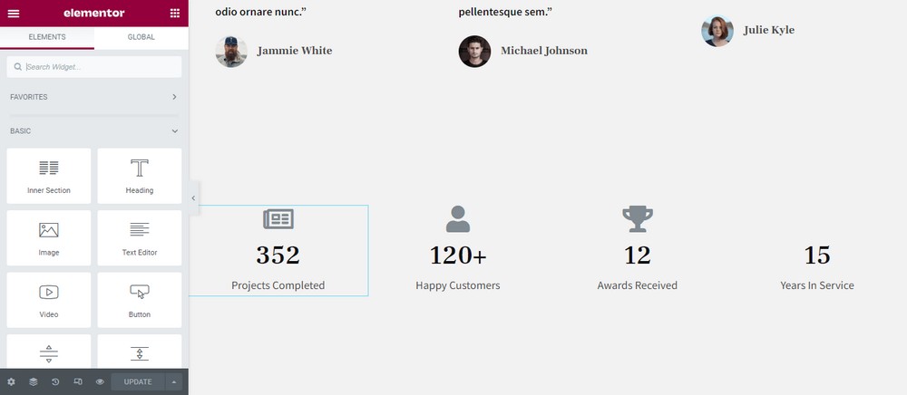 Statistic block imported