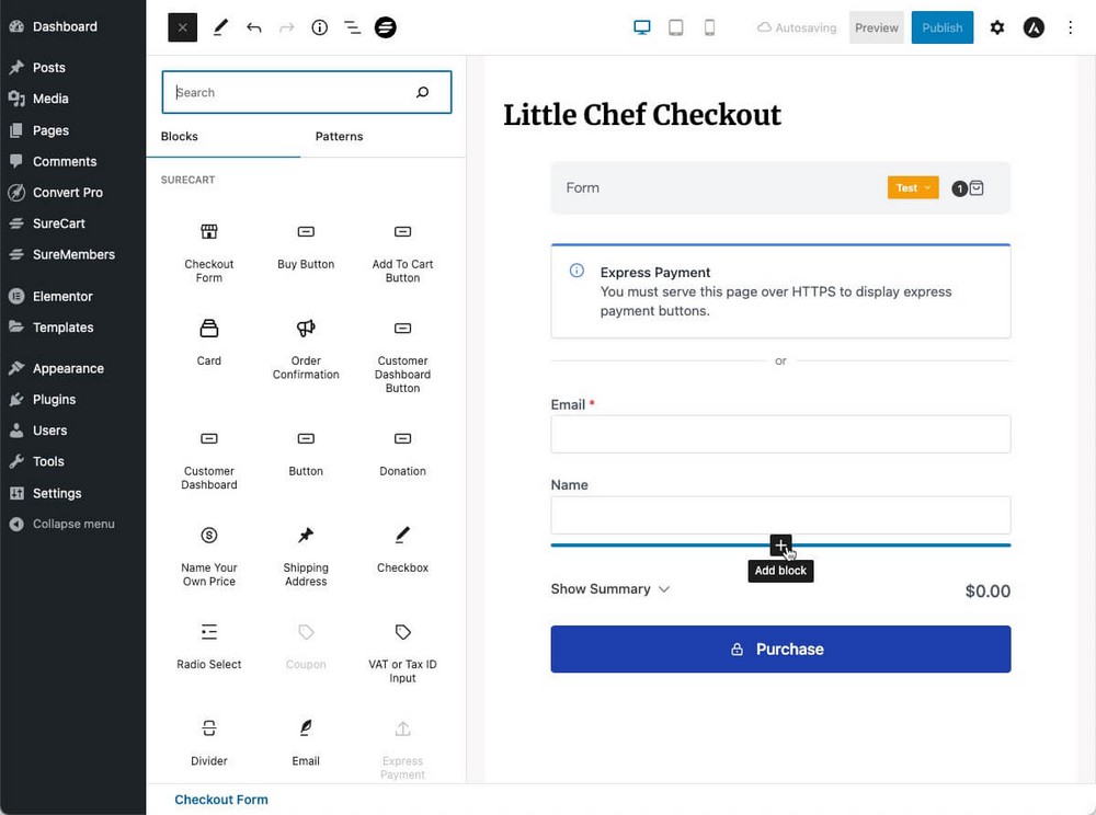 How to modify Checkout SureCart