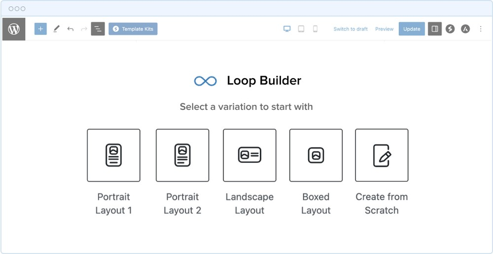 Loop builder blocks