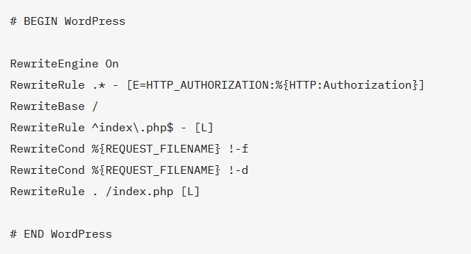 WordPress .htaccess file