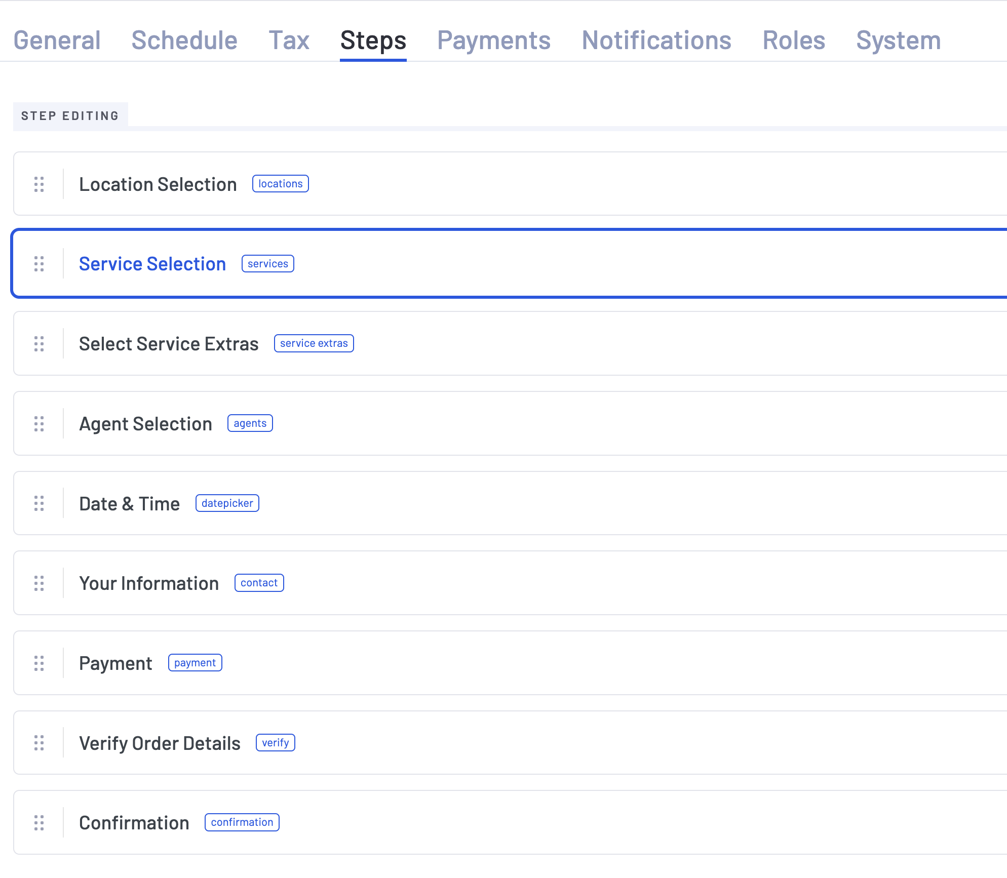 LatePoint booking form steps