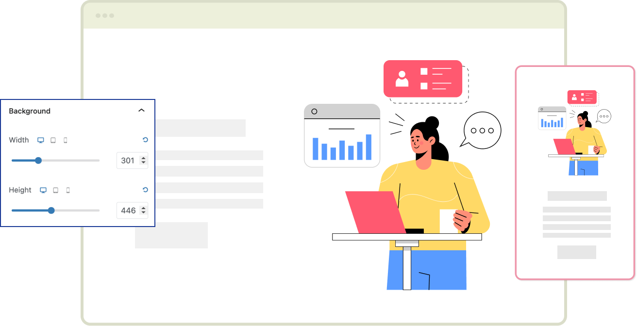 Adaptive and responsive Support Lottie
